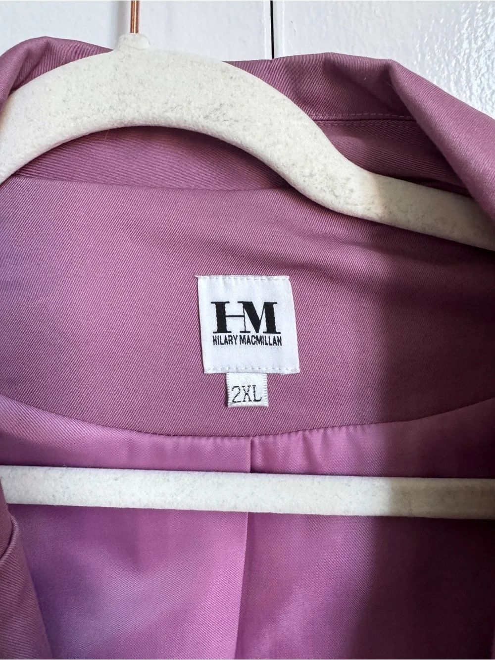 Womens Dusty Rose Double-Breasted Trench Coat - Picture 7 of 9
